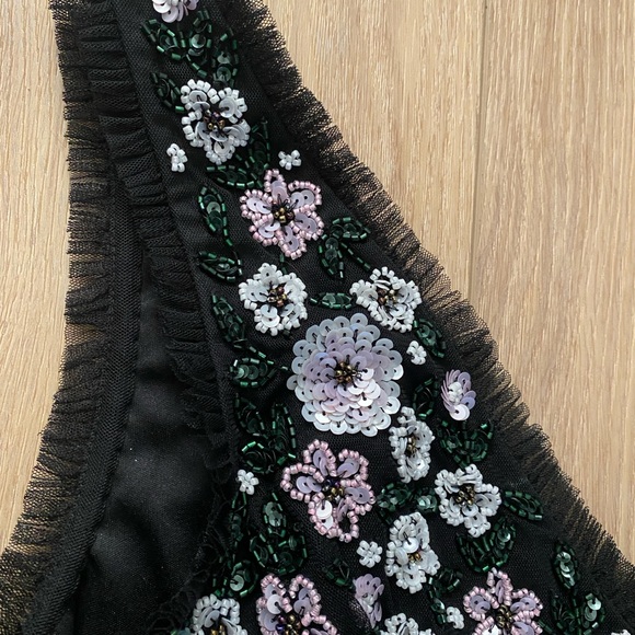 Adrianna Papell Black and White Floral Maxi Dress - Picture 3 of 9